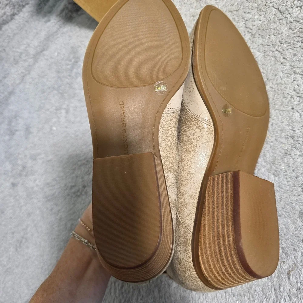 Lucky Brand Women‎ Suede Distressed Cutout Western Shooties Loafer Shoes 12M NEW